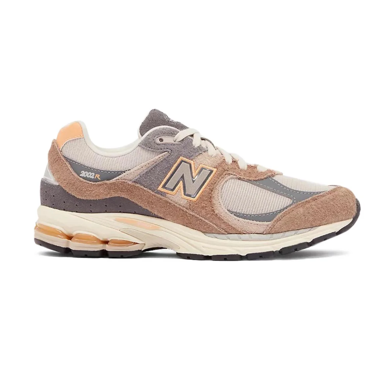 New Balance 2002R Sneakers - Tan & Gray with Cream Accents