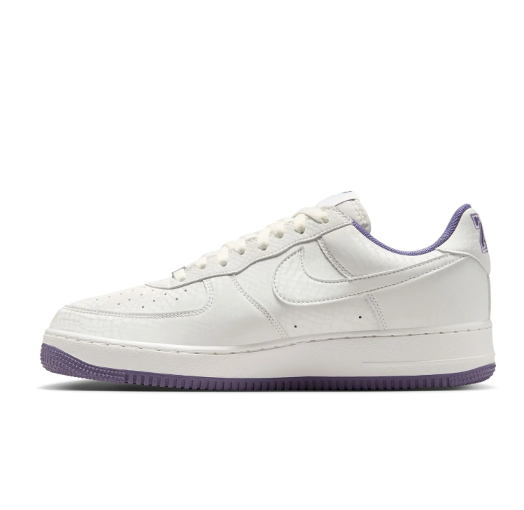 Nike Air Force 1 Low Sneakers - White & Purple with Kobe Logo Details