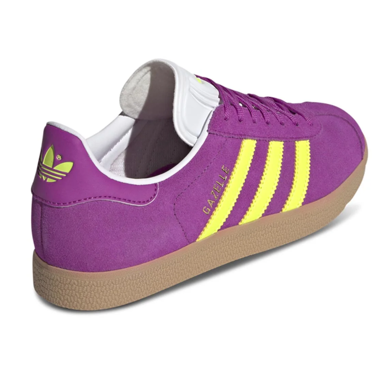 adidas Gazelle Sneakers - Purple & Yellow with Gum Soles
