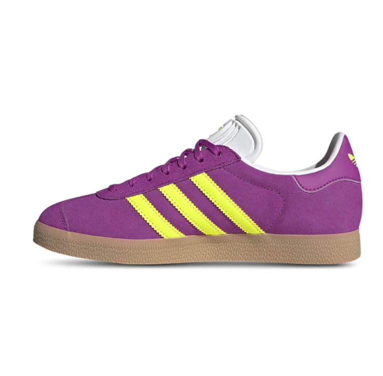 adidas Gazelle Sneakers - Purple & Yellow with Gum Soles