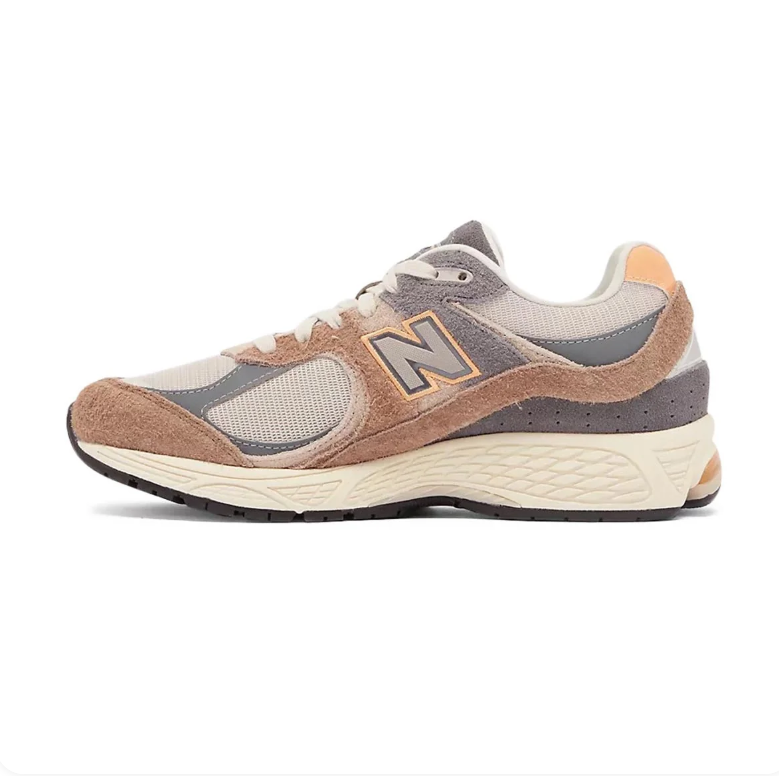 New Balance 2002R Sneakers - Tan & Gray with Cream Accents