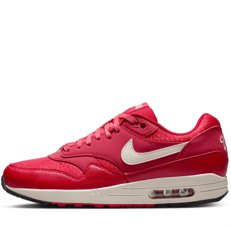 Nike Air Max 1 Sneakers - Red & Cream with Viva Tejas Details