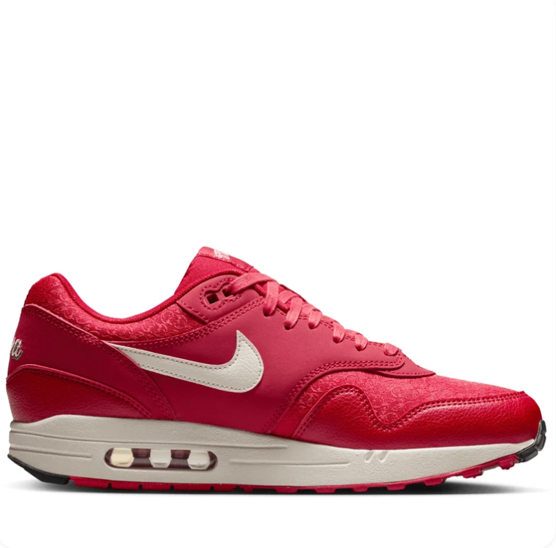 Nike Air Max 1 Sneakers - Red & Cream with Viva Tejas Details