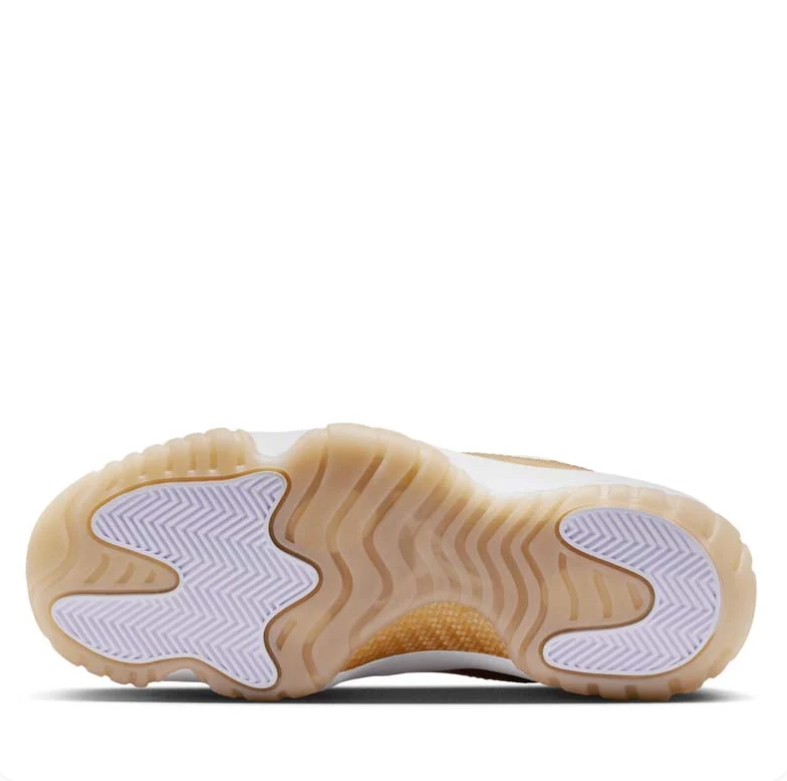 Air Jordan 11 Low Sneakers - White & Metallic Gold