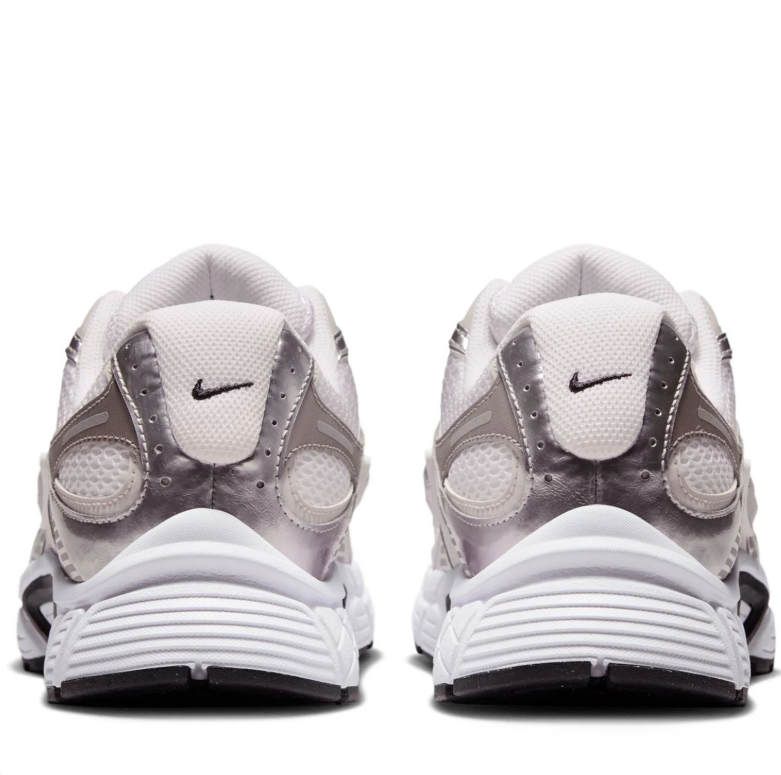 Nike Sneakers - White & Metallic Silver with Black Accents