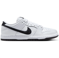 Nike SB Dunk Low Pro Sneakers - White with Black Swooshes