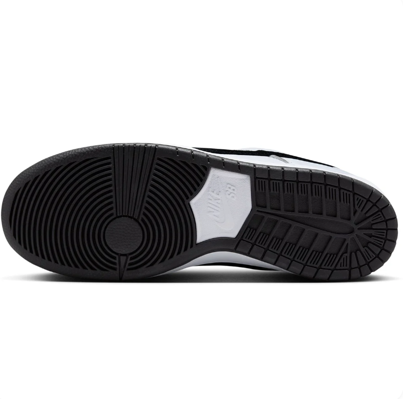 Nike SB Dunk Low Pro Sneakers - White with Black Swooshes
