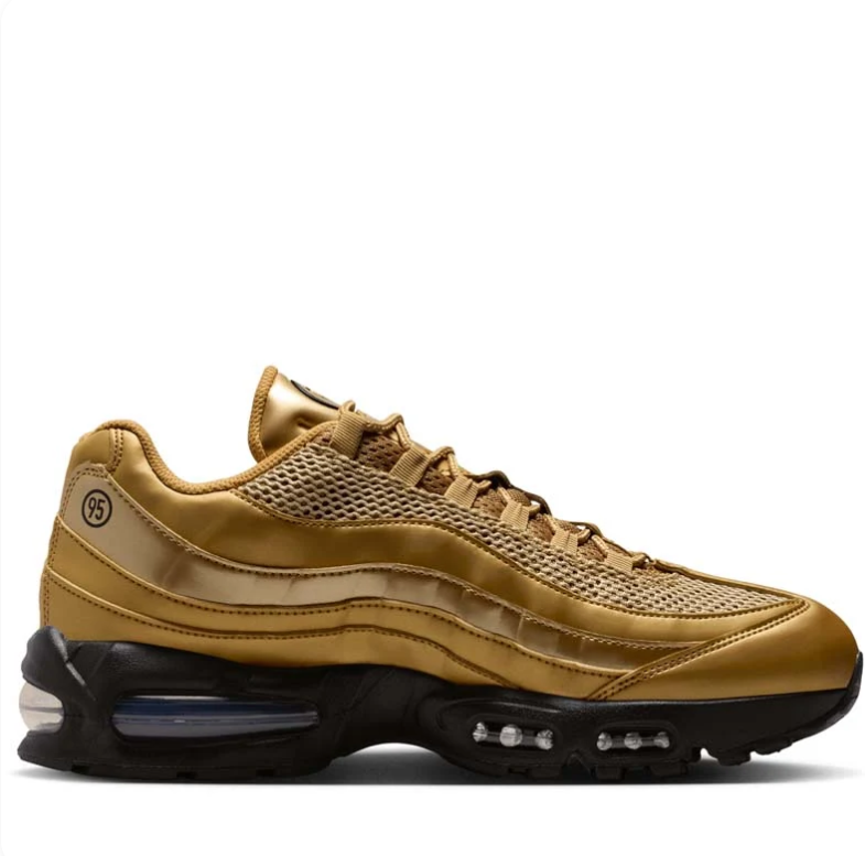 Nike Air Max 95 Sneakers - Metallic Gold & Black