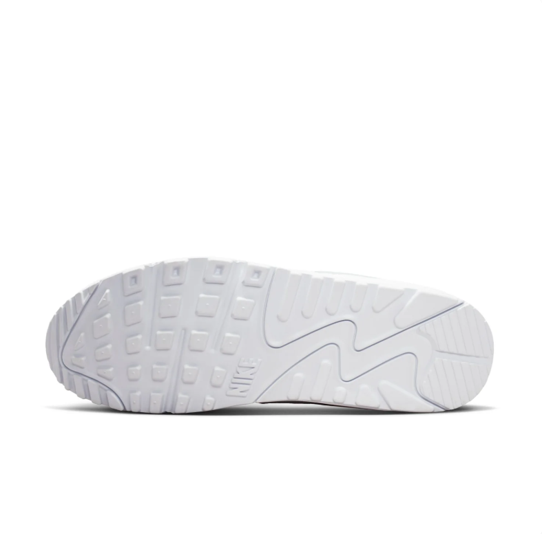 Nike Air Max 90 Sneakers - White with Dark Gray Swooshes