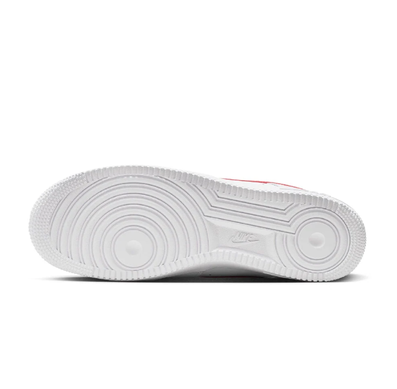Nike Air Force 1 Low Sneakers - White with Red Swooshes