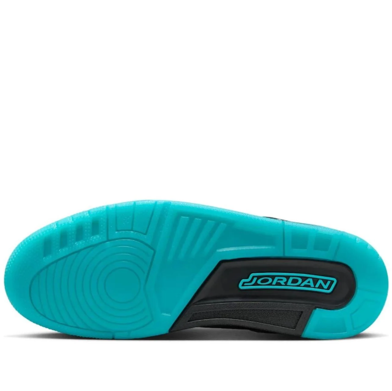 Air Jordan Spizike Low Sneakers - Black & Turquoise with Elephant-Print Details