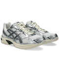 ASICS Sneakers - Silver & White with Black Accents and Cream Soles