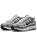 Nike P-6000 Sneakers - Silver Gray & White with Black Swooshes