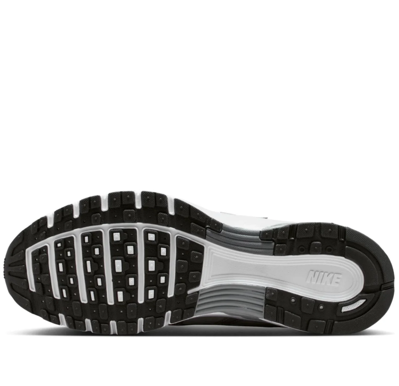 Nike P-6000 Sneakers - Silver Gray & White with Black Swooshes