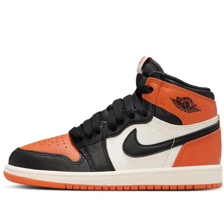 Air Jordan 1 High Sneakers - Orange, Black & Cream