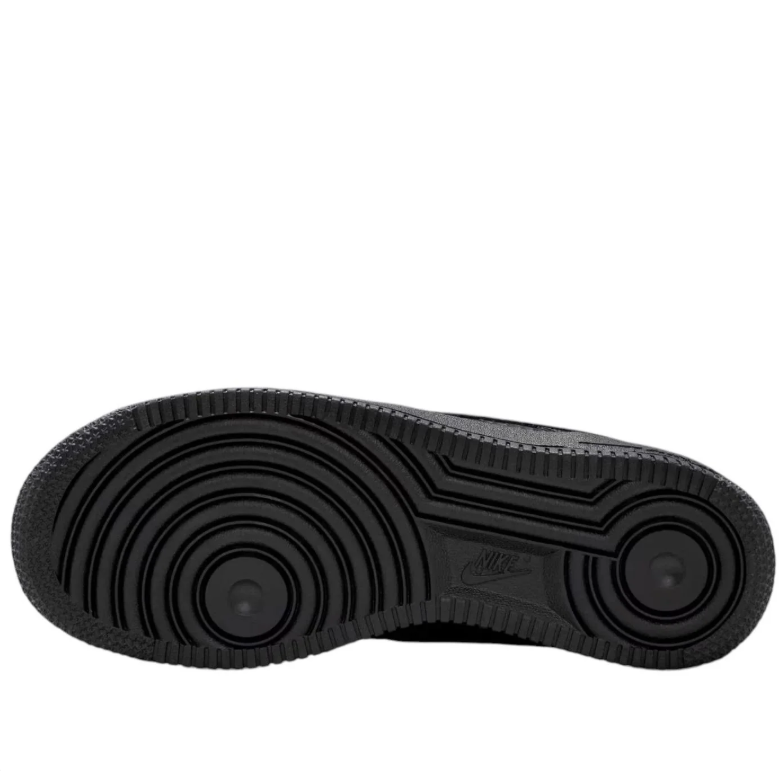 Nike Air Force 1 Low Sneakers - Black Snakeskin-Effect with 8 & 24 Heel Details