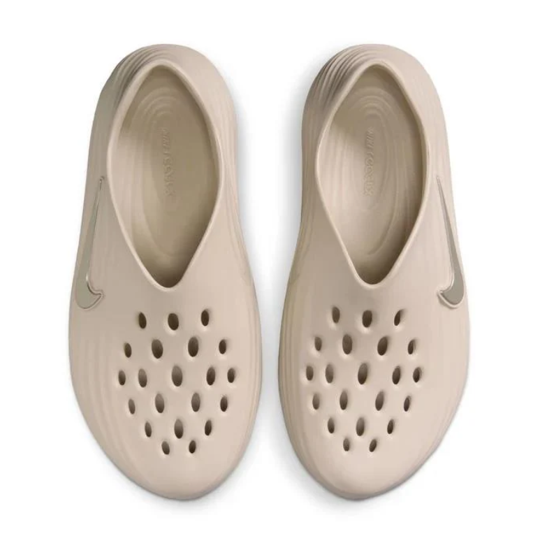 Nike Slip-On Clogs - Cream with Sculpted Wave Details