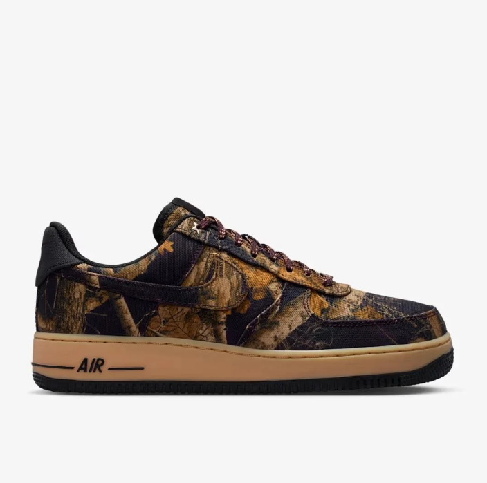 Nike Air Force 1 Low Sneakers - Woodland Camo with Tan Midsole