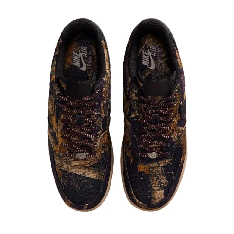 Nike Air Force 1 Low Sneakers - Woodland Camo with Tan Midsole