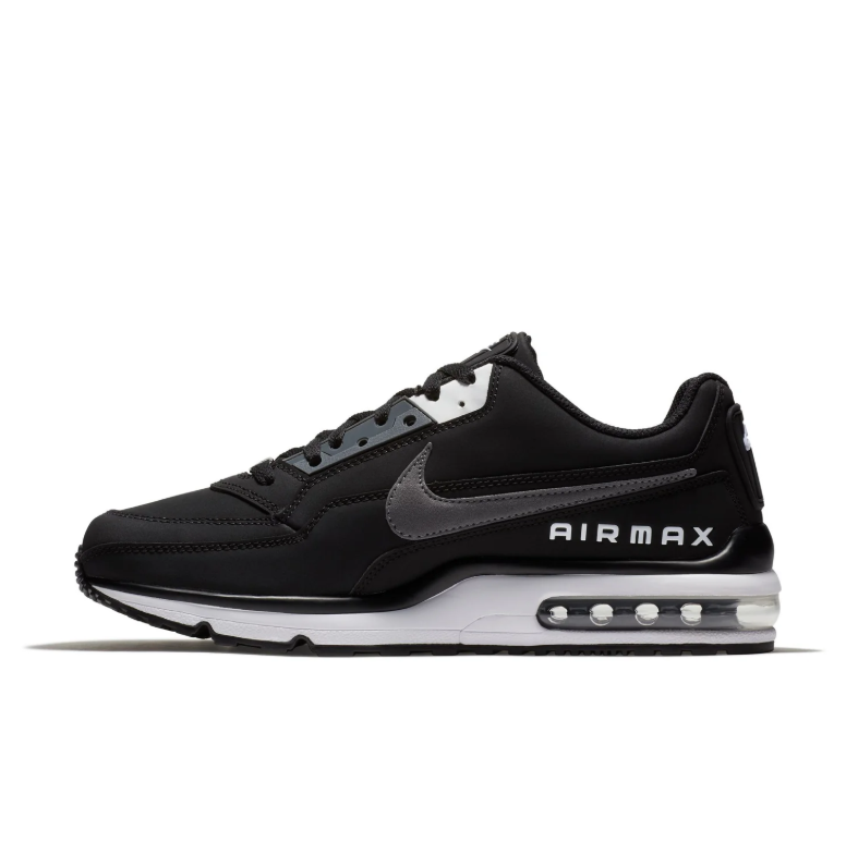 Nike Air Max Sneakers - Black & White with Gray Swooshes