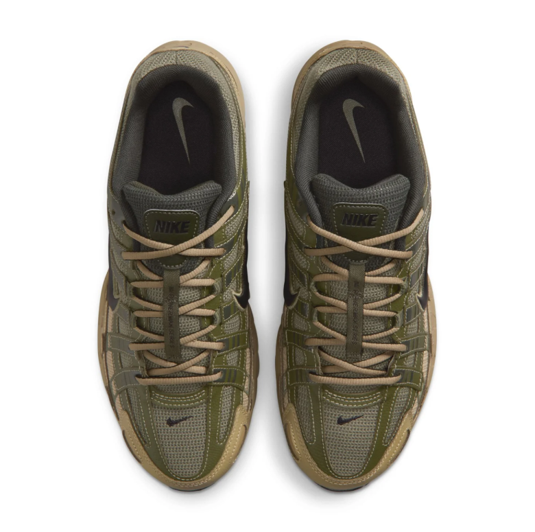 Nike P-6000 Sneakers - Olive Green & Khaki with Black Swooshes