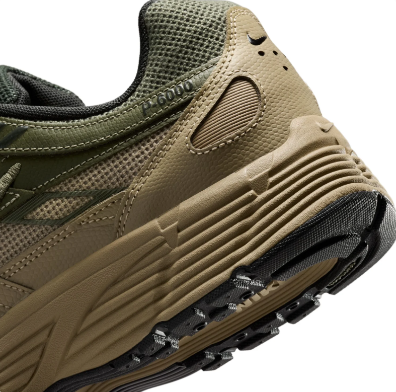 Nike P-6000 Sneakers - Olive Green & Khaki with Black Swooshes
