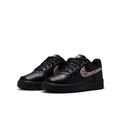 Nike Air Force 1 Low Sneakers - Black with Leopard-Print Swooshes