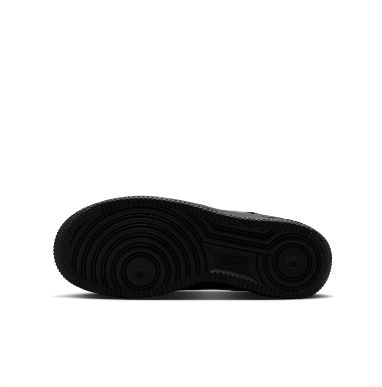 Nike Air Force 1 Low Sneakers - Black with Leopard-Print Swooshes