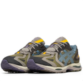 ASICS Low-Top Sneakers - Olive Green & Slate Blue with Yellow Accents