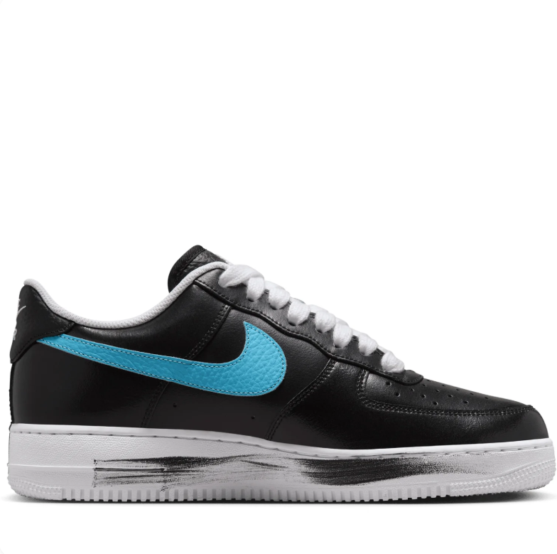 Nike Air Force 1 Low Sneakers – Black with Multicolor Swooshes & Daisy Details